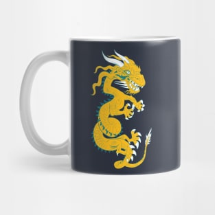 Golden Dragon with Turquoise Style Mug